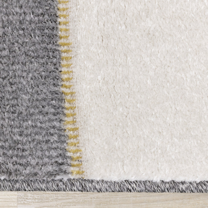 Carpette à motif d’ours polaire avec lapin pour enfants - 5 pi 3 po x 7 pi 7 po