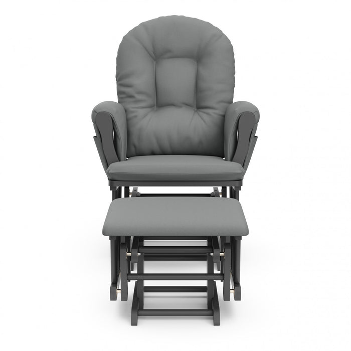 Storkcraft Hoop Fauteuil bercant et pouf - Gris avec gris