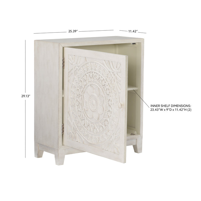 Armoire décorative Grace - blanc fumé