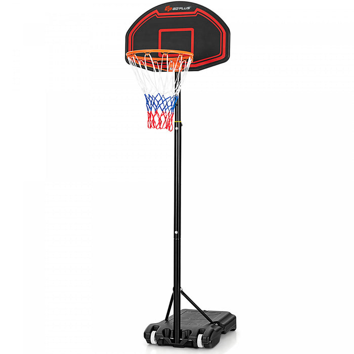 Support De Panier De Basket Reglable Pour Enfants De Marque Costway Avec Roues Et Panneau Incassable En Filet Durable