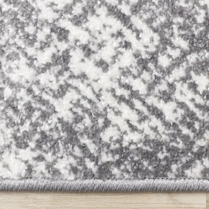 Carpette Covington à motifs de lignes géométriques vieillies pour l'intérieur - 7 pi 10 po x 10 pi 6 po