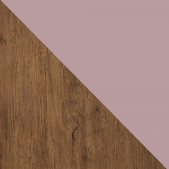 Commode Rockefeller Mid-Century Modern 89 cm en rose (3 tiroirs) – Lot de 2