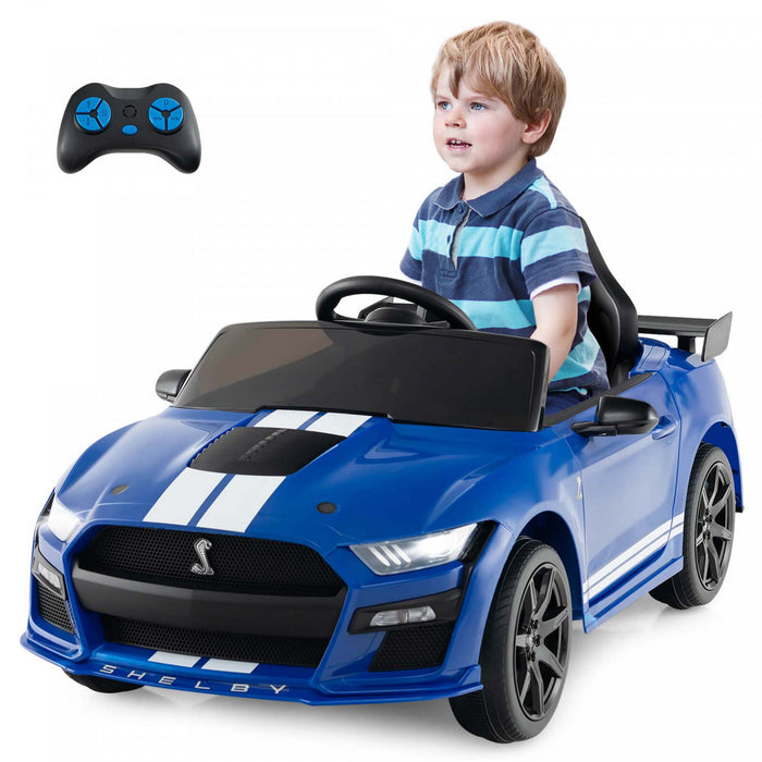 Costway 12v License Ford Mustang Shelby Gt500 Enfants Ride Sur Voiture Avec Telecommande Navy
