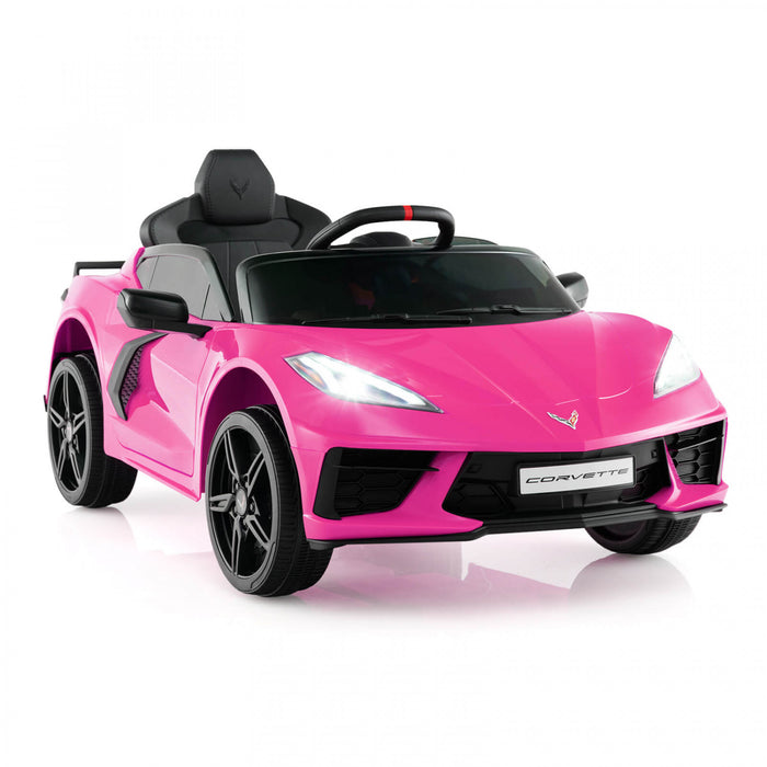 Costway 12v Electrique Enfants Rouler Sur La Voiture Avec Telecommande Sans Fil Connexion Lumieres Rose