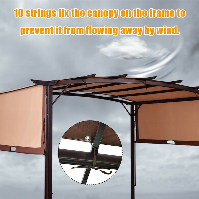 12’ X 9’ Kit Pergola Cadre Metallique Couvert Couvert De Gazebo Abri De Patio
