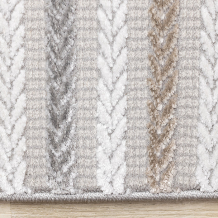 Carpette London à rayures pour l'intérieur - 5 pi 3 po x 7 pi 7 po