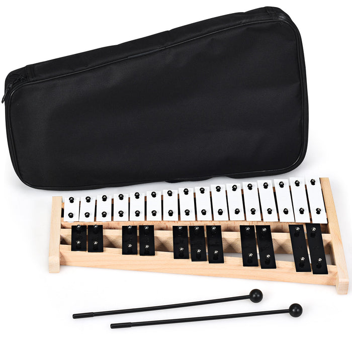 Costway Glockenspiel Xylophone Pliable 27 Notes en Aluminium, Instrument de Musique