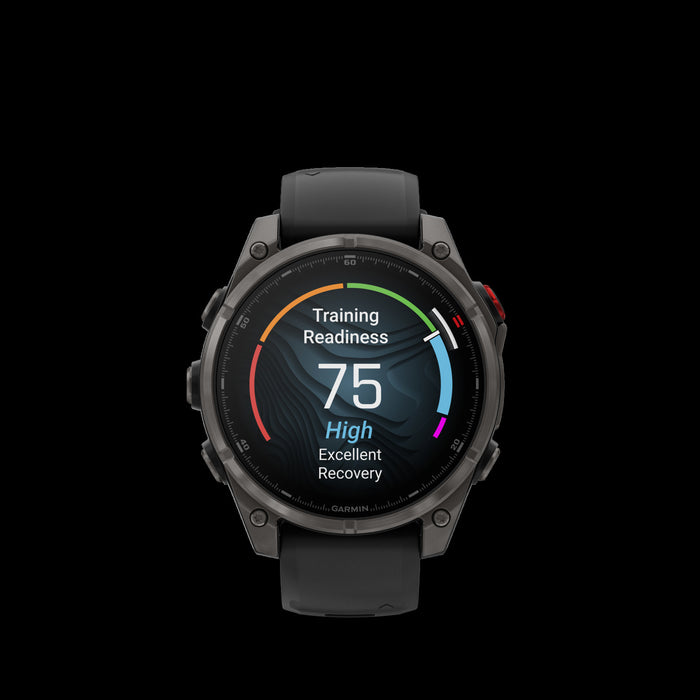 Montre intelligente multisport Garmin Fenix 8 Pro 47 mm en carbone - Suivi de fitness, ecran AMOLED en saphir, connectivite LTE/satellite, metriques de sante, appels vocaux