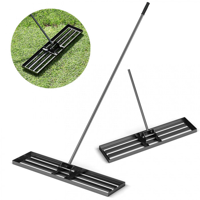 Costway Pelouse Nivelant Rake 42 \"x 10\" Outil De Pelouse De Niveau Pour Jardin Arriere-cour/pelouse Noir