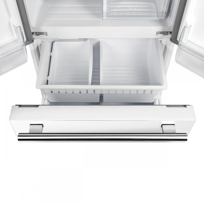 Refrigerateur Espresso Gallipoli de 30 po a portes francaises, blanc, 17,5 pi³ – FFFFD1974-31WHT
