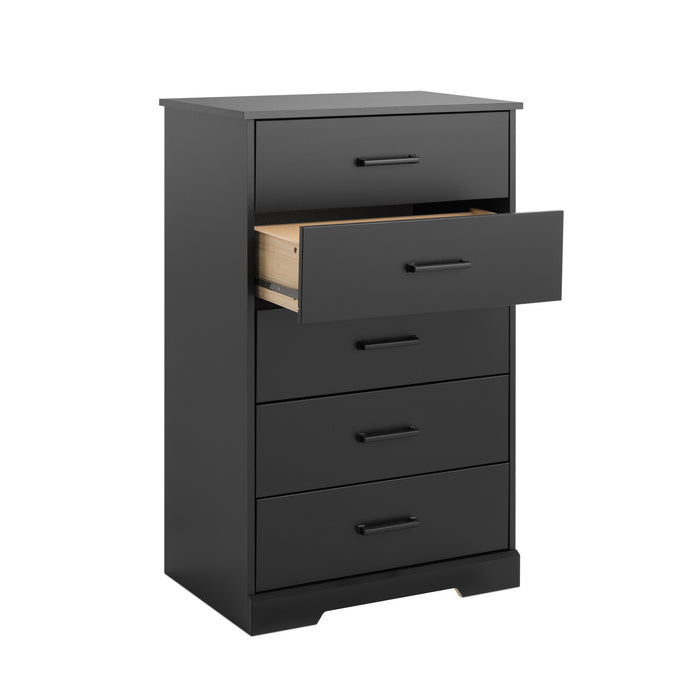 Commode verticale Rustic Ridge de Prepac de 27,5 po à 5 tiroirs - noire