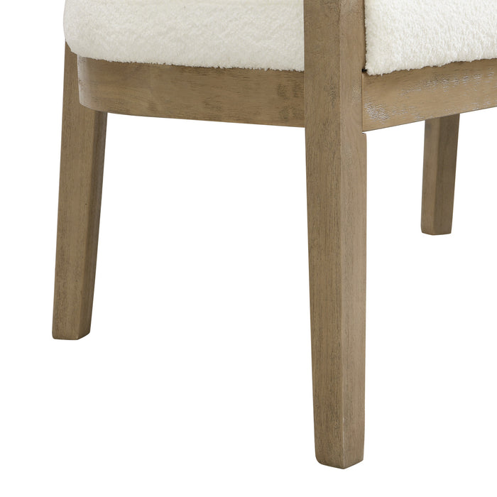Rattan Causeuse Rembourree en Rotin 47.5 po avec Dossier Tisse Main, Beige, Frene Naturel