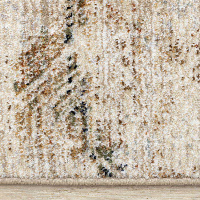 Carpette Sydney beige, grise et crème à motif vieilli - 5 pi 3 po x 7 pi 10 po