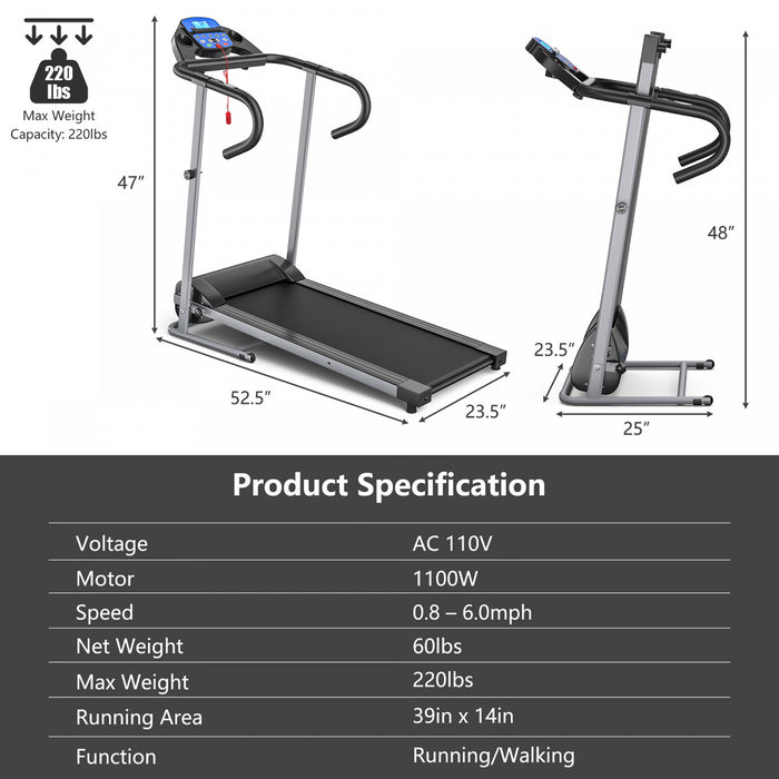Tapis De Course Pliable 1100w