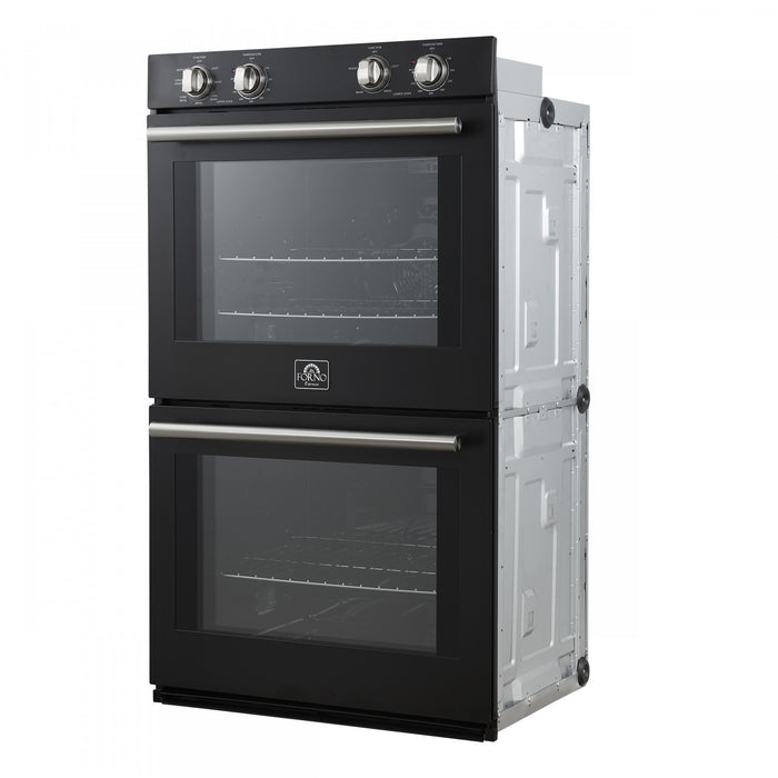Four double mural electrique Vomero 30 pouces en noir, four a convection de 5 pi³ - FBOEL1324-30BLK