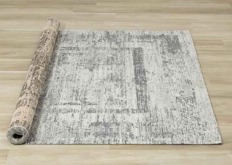 Tapis Kylie bordures gris delave, 7'10\" x 10'10\"