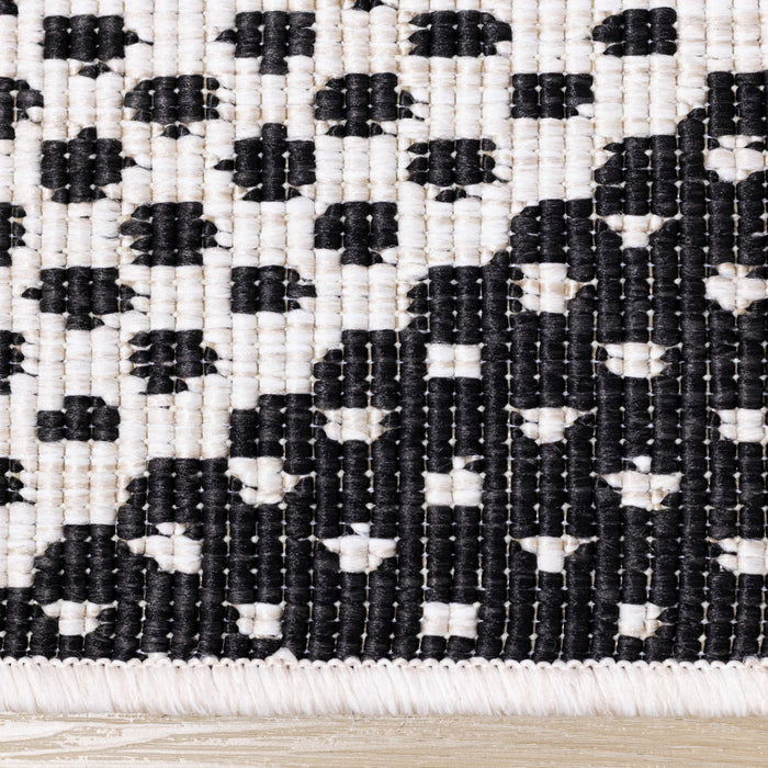 Carpette Brooke à motif de chevron recto verso pour l'extérieur - 7 pi 10 po x 11 pi 2 po