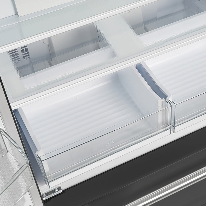 Refrigerateur Espresso Moena de 36 po a portes francaises, noir, 19,2 pi³ – FFRBI1820-36BLK