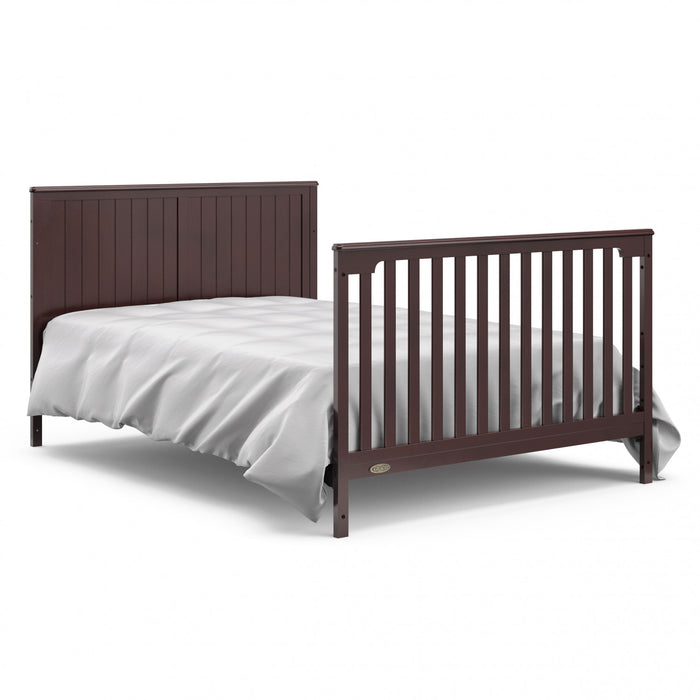 Graco Hadley Lit de bebe convertible 5-en-1 avec table a langer et tiroir - Espresso