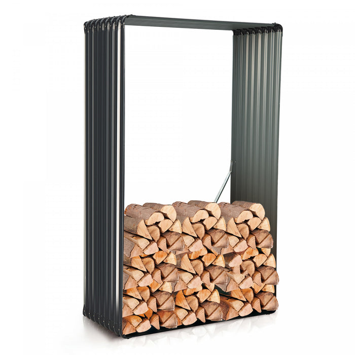 Costway 1 Pc Galvanise Souleve Lit De Jardin Exterieur Planter Boite Bois De Chauffage Porte-journaux