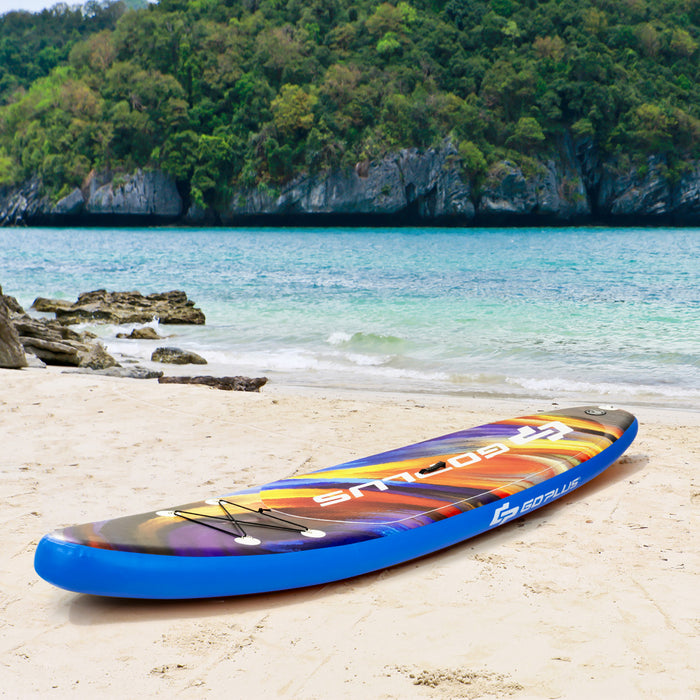 Planche A Pagaie Gonflable 335cm Goplus – Avec Pagaie En Aluminium