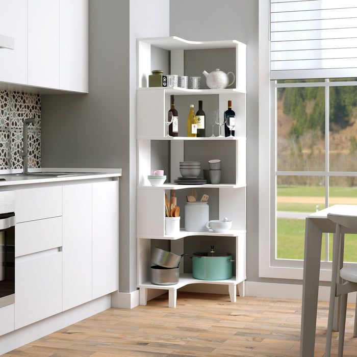 Bibliothèque en coin Nordik de Prepac - blanche