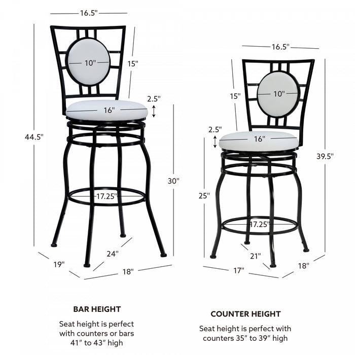 Tabouret bar Townsend en similicuir et avec pattes réglables - noir