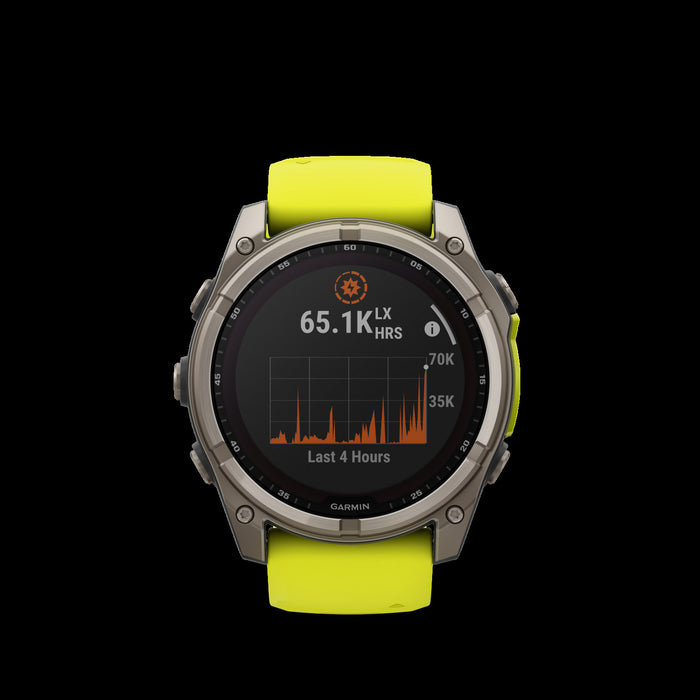  Titanium With Amp Yellow/graphite Silicone Band