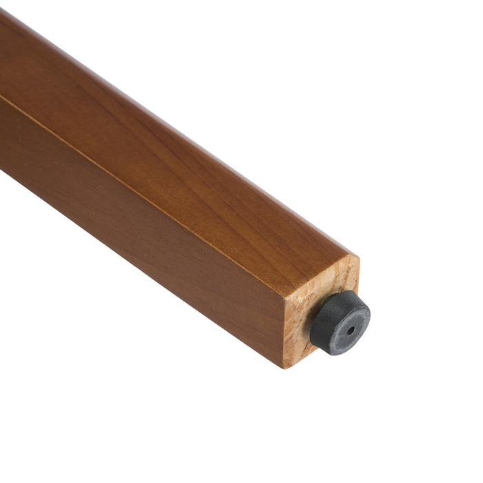 Tatti – Lot de 4 tabourets de comptoir en bois d’hevea avec dossier en cannage, finition noyer