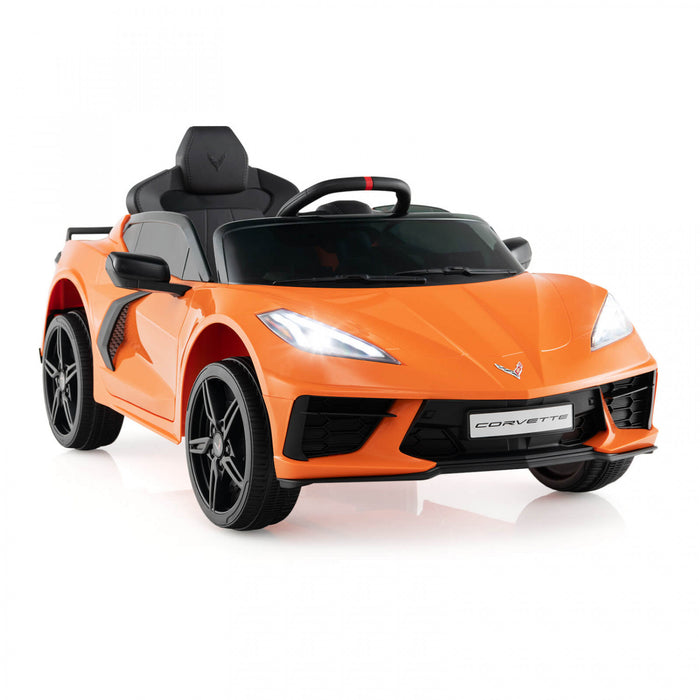 Costway 12v Electrique Enfants Ride On Car Avec Telecommande Connection Sans Fil Lumieres Orange