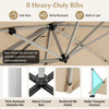 Costway 10 FT Patio Cantilever Umbrella Outdoor Aluminum Hanging Offset Umbrella w/ 360° Rotation Beige