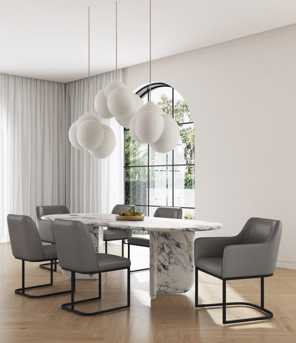 Ensemble de salle a manger moderne Serena 6 pieces en taupe