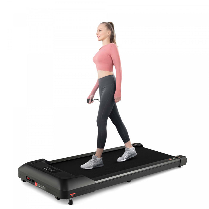 Superfit 0.6-3.8mph Tapis De Marche Sous Tapis Roulant De Bureau Avec Telecommande Et Ecran Led Noir
