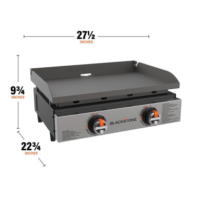 Gril de table Blackstone 22\" avec couvercle et adaptateur pour propane - 2427
