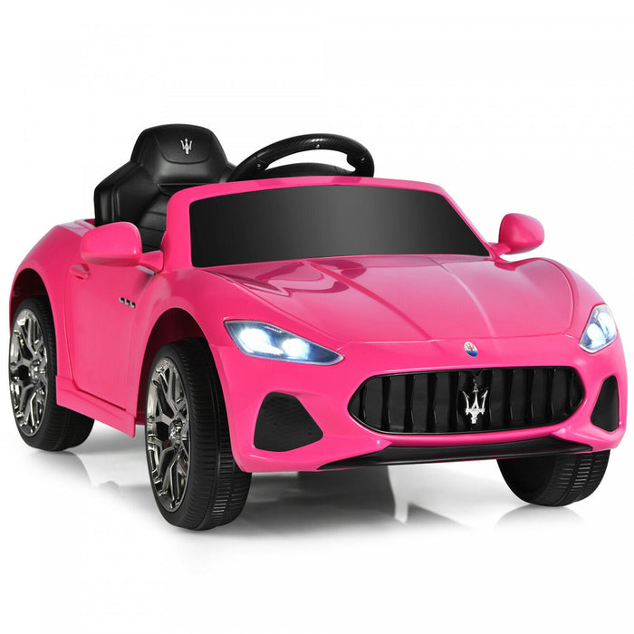 12v Enfants Rouler Sur La Voiture Maserati Grancabrio Sous Licence W / Telecommande & Lumieres Rose