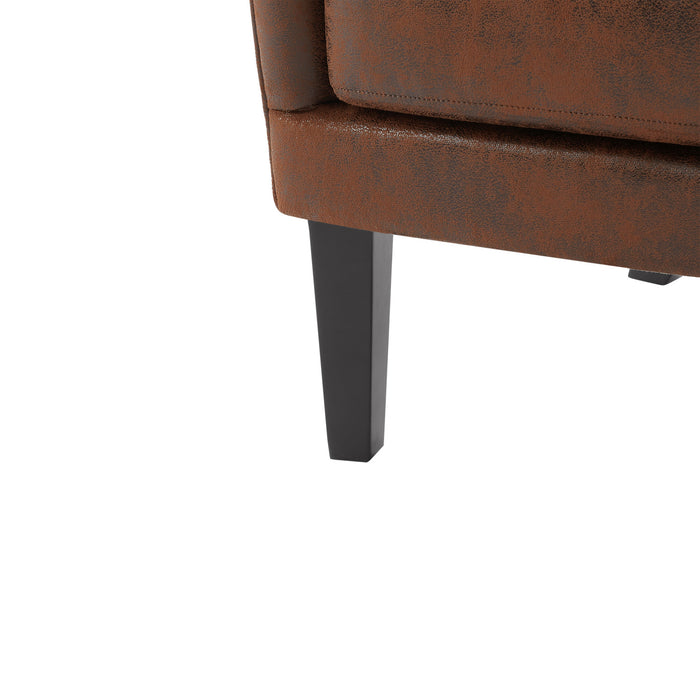 Havenwood Fauteuil d'Appoint HI-BACK a Clous Decoratifs, Brun