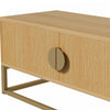 Aspect 70.8 Inch Modern TV Cabinet with Wood Grain Finish and Soft-Close Hinges, Natural | Aspect Meuble TV Moderne 70.8 po avec Finition Bois Graine et Charnieres a Fermeture Amortie, Naturel