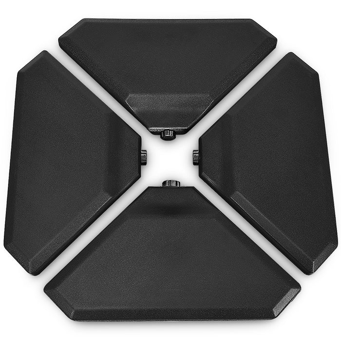 Costway Parasol deporte pour patio de 11 pieds, rotation a 360 degres, inclinaison en aluminium, base beige