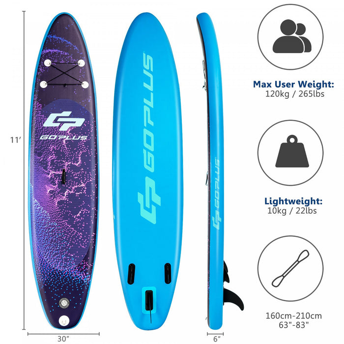 Marque Go Plus Stand Up Paddle Gonflable 335 Cm Planche De Surf Avec Pagaie En Aluminium Et Sac