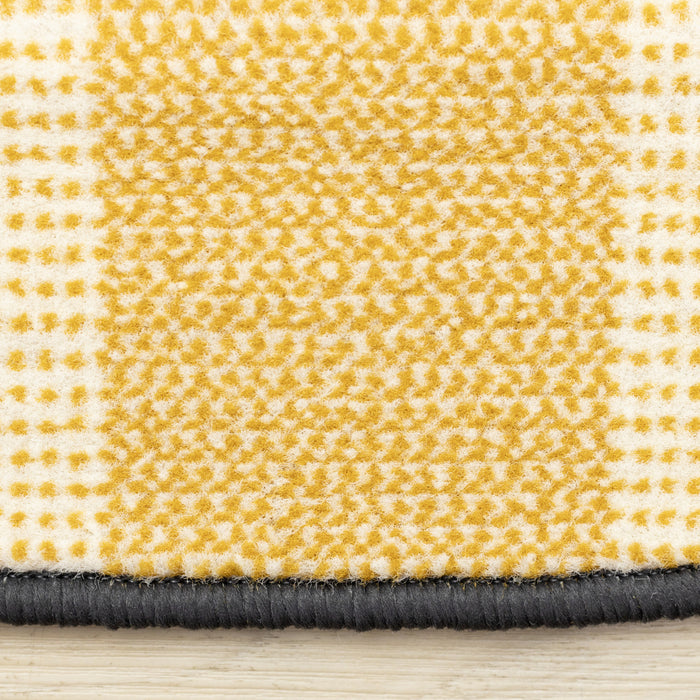 Carpette ronde Forte à motif de vaisseau spatial pour enfants - 5 pi 3 po x 5 pi 3 po