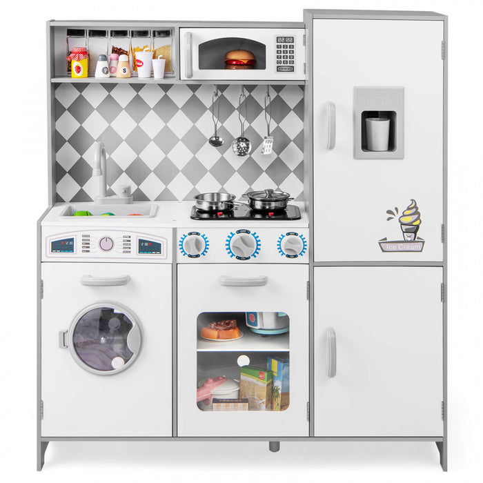 Costway Kids Kitchen Playset Avec Des Lumieres Et Des Sons Realistes
