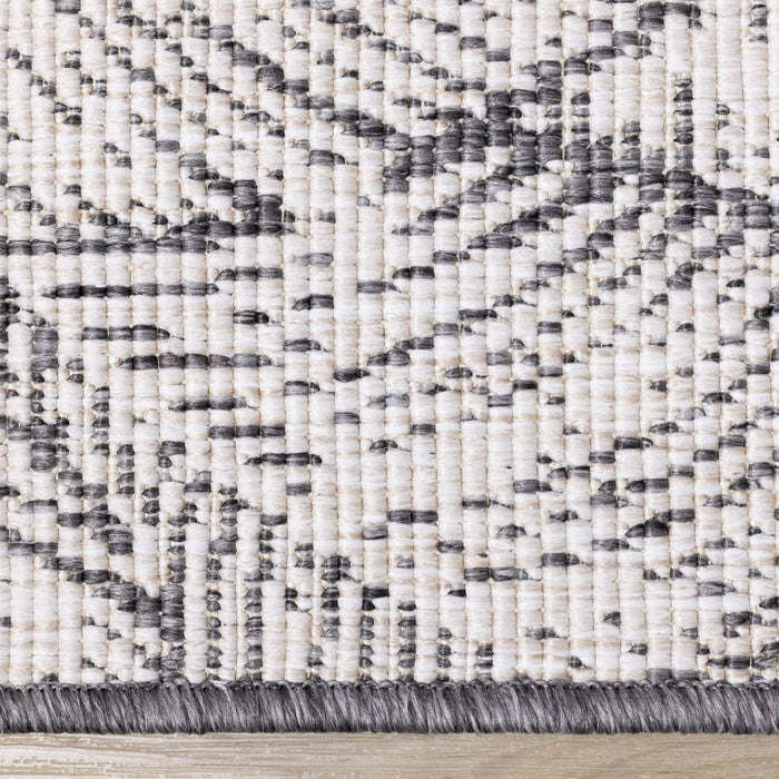 Carpette Brooke à motif de feuilles pour l'extérieur - 7 pi 10 po x 11 pi 2 po