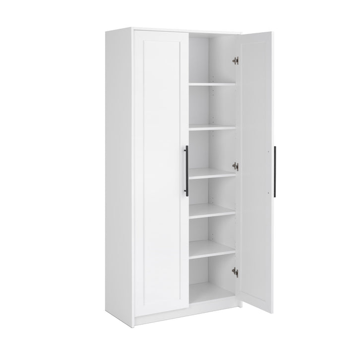 Armoire d’appoint de rangement Elite Premium Home avec 5 tablettes - blanche