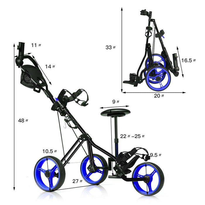 Chariot De Golf 3 Roues