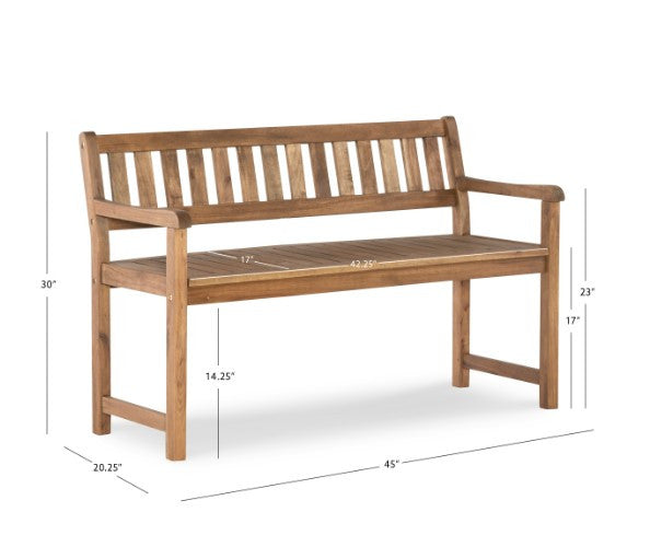 Banc Catalan pour la terrasse - teck