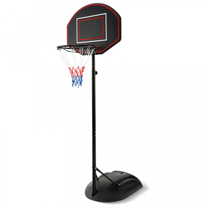 Systeme De But De Basket-ball Portable Reglable De 5,5 A 7,5 Pieds Avec Panneau Arriere De Basket-ball Incassable