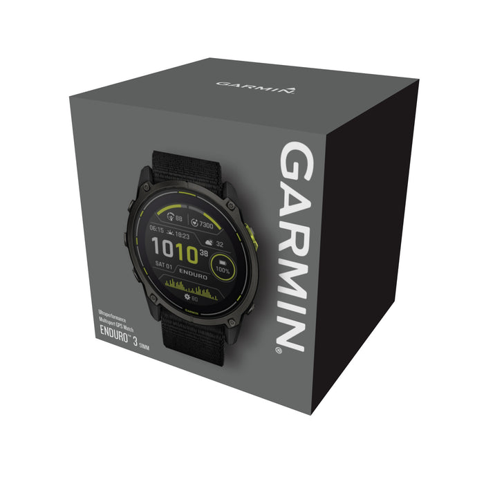Garmin Enduro 3 Montre GPS Solaire – 51 mm Titane, Verre Saphir, Multi-bande Haute Performance, Autonomie 90 Jours