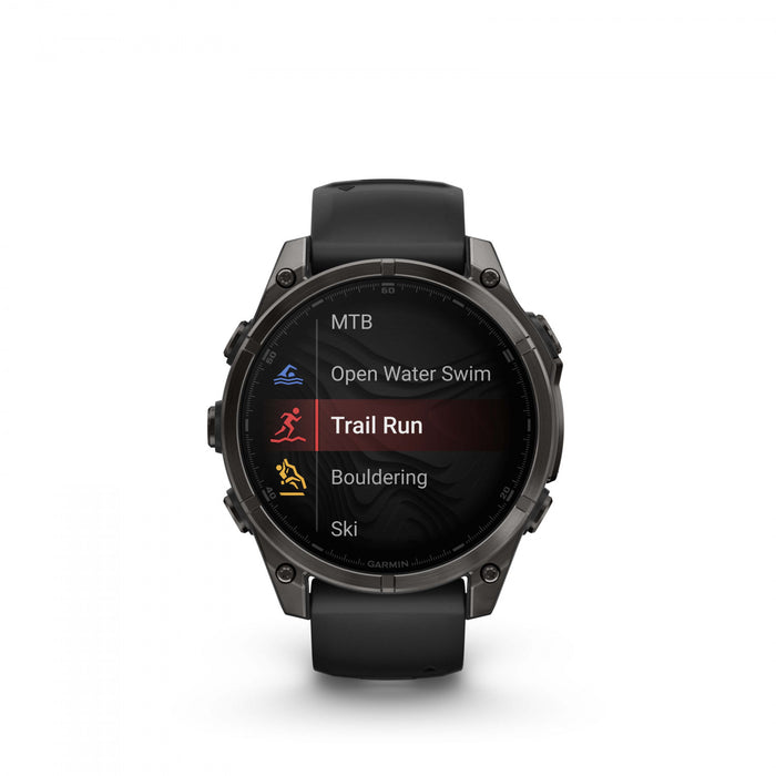  Carbon Gray Dlc Titanium With Black/pebble Gray Silicone Band