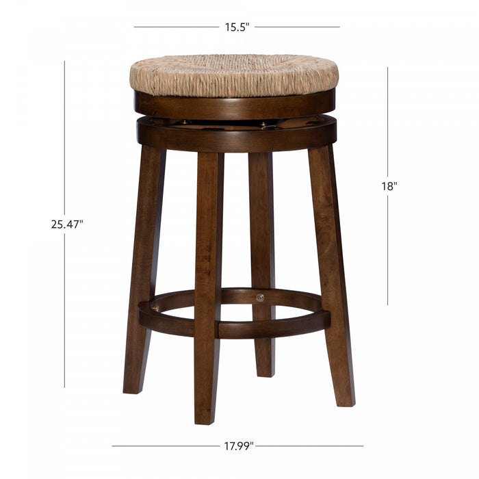 Tabouret Morgan de hauteur comptoir - noyer