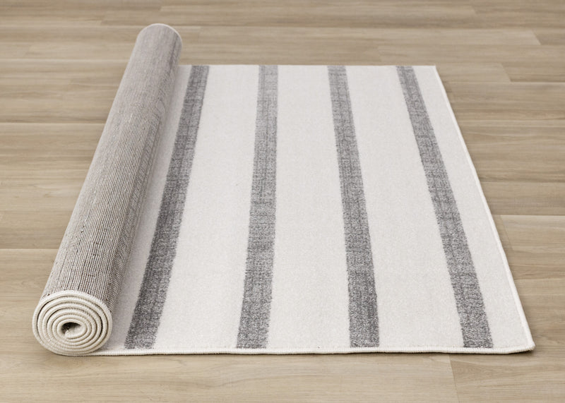 Tapis Covington Raye Gris Blanc, 5'3\" x 7'7\"